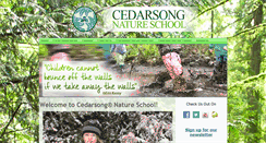 Desktop Screenshot of cedarsongnatureschool.org