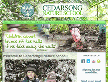 Tablet Screenshot of cedarsongnatureschool.org